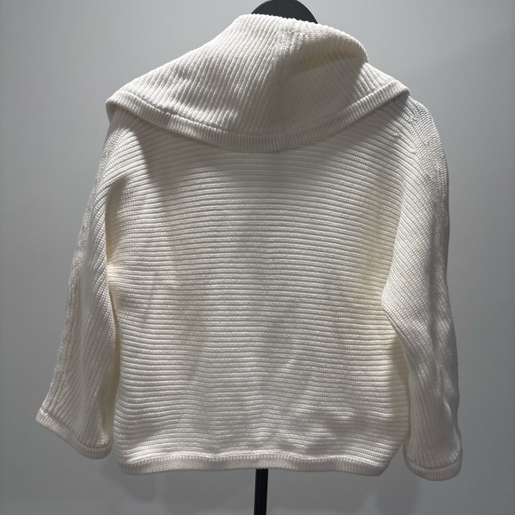 CAbi Cream Ribbed Women's Shrug - Picture 3 of 3